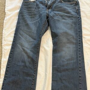 Men's American Eagle Dark Blue Boot Cut Jeans Size 34x32